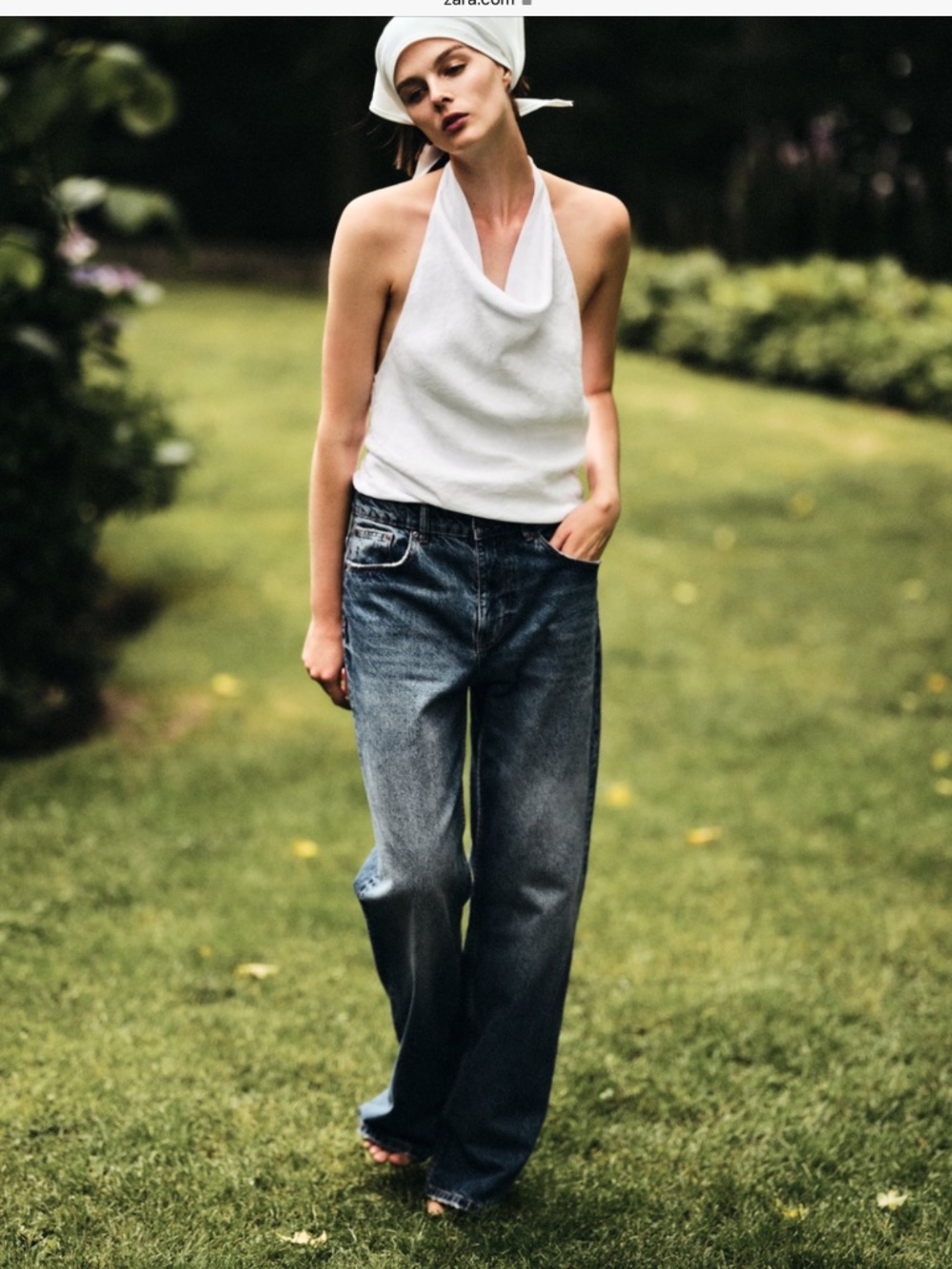 Zara Linen Halter Top NWT